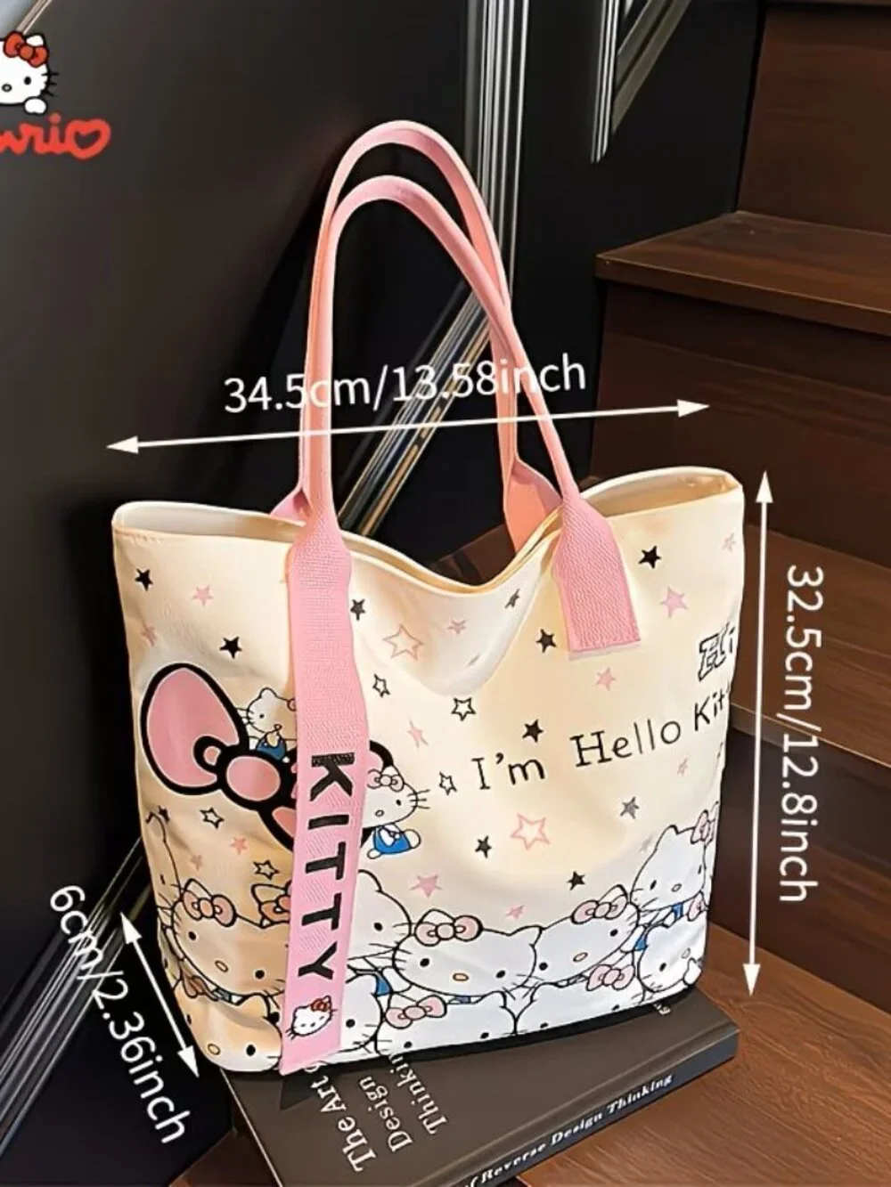 Hello Kitty Shoulder Bag - Featuring Large Capacity And Zipper Closure